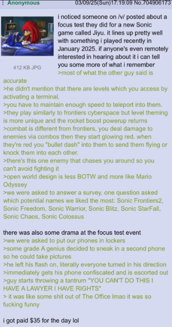 Leak describing movement mechanics, combat aspects, world design, and playtest drama for Frontiers 2.